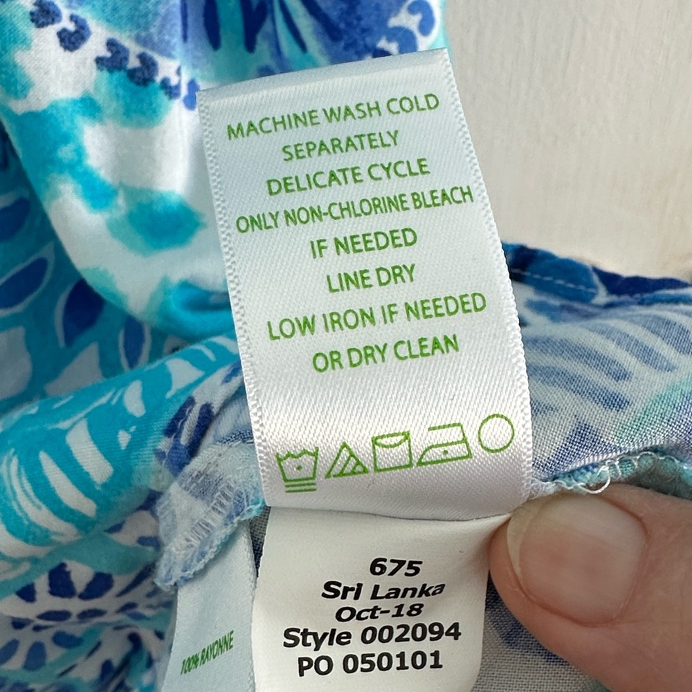 Lilly Pulitzer Hollie Tunic Dress EUC Breakwater Tint Party Wave XL - Picture 12 of 14